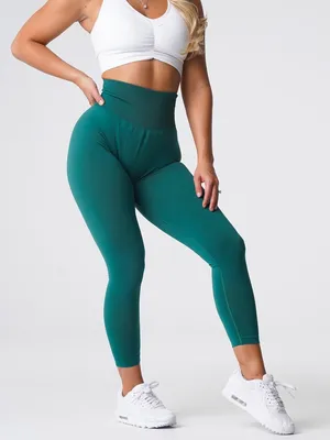NVGTN Solid Seamless Leggings In Emerald thumbnail 1