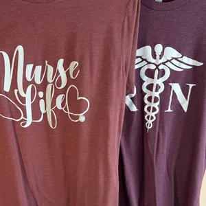 Nurse Life Short Sleeve Tee - Maroon & RN Short Sleeve Tee thumbnail 2
