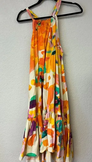 Daily Practice by Anthropologie Frida Cross-Back Midi Dress Multi Size Small thumbnail 3