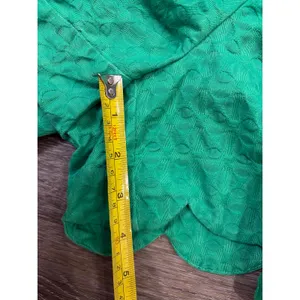 Crown & Ivy Shelby Shorts 16 Green Scallop Hem Textured Preppy thumbnail 4