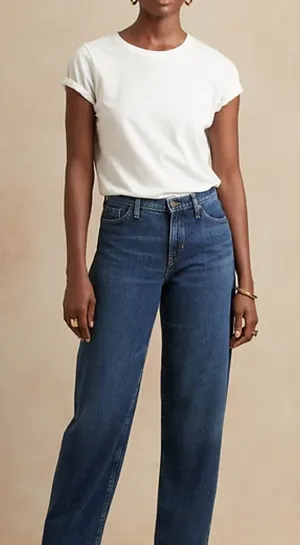 Banana Republic High-Rise Barrel Leg Jean Size 28/6 thumbnail 1