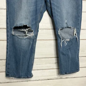 Abercrombie & Fitch Ankle Straight Jeans Plus Size 18 Short Light Wash Denim thumbnail 7