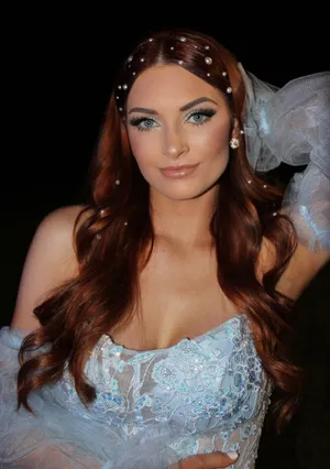 Tulle Evening Gown Blue Size 4 thumbnail 3