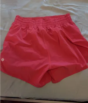 Red/Pink Lululemon Hotty Hot Shorts 2.5" thumbnail 2