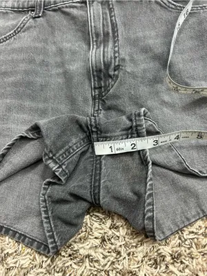 H&M & Denim High-Waist Black Wash Denim Women's Shorts Sz 12 thumbnail 7