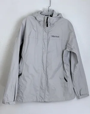 Marmot PreCip Rain Jacket Gray Waterproof Hooded Shell L Gorpcore thumbnail 1