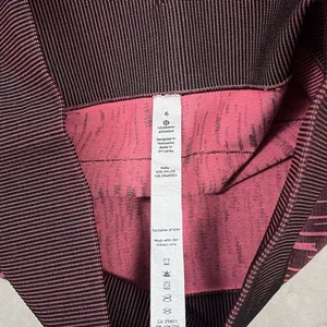 Lululemon Sculpt Short Electric Coral Pink Black seamless all sport High Waist 6 thumbnail 7