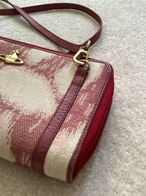 Vivienne Westwood Orb Long Wallet Red Strap Crossbody Bag thumbnail 7