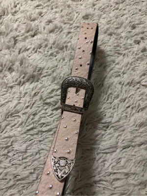 Vintage Belt Women’s Crocodile Embossed Western Beige Belt One Size thumbnail 3