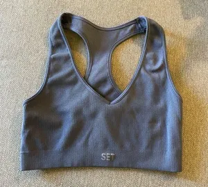 Set Active Sculptflex Racer Back V Neck Sports Bra Size XS/S in Blue thumbnail 1