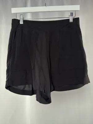 Wildfox Black Relaxed Fit Lightweight Casual‎ Shorts with Front Pockets Black thumbnail 3
