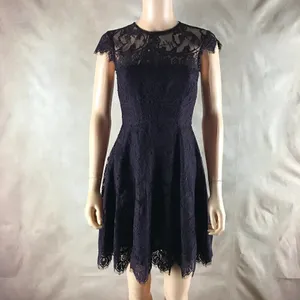 BB Dakota Dark Plum Lace Fit and Flare Mini Dress Size 0 thumbnail 4