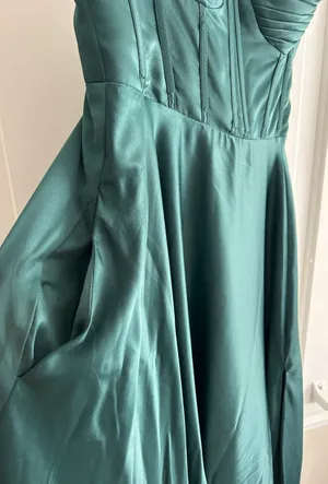 Macy's Dark Green Prom Dress thumbnail 3