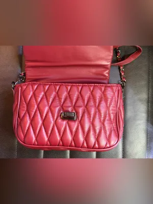 Badgley Mishka Quilted Messenger Bag in Red thumbnail 2