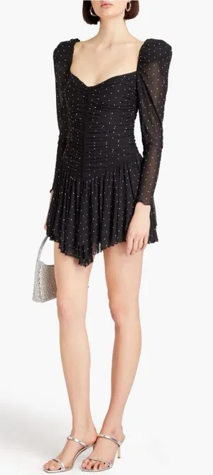 ROTATE Crystal Embellished Tulle Mini Dress Party Gla Size‎ 12 thumbnail 1