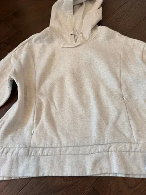 Fabletics Light Heather Gray Hooded Cropped Pullover Size Small - C54-145 thumbnail 5