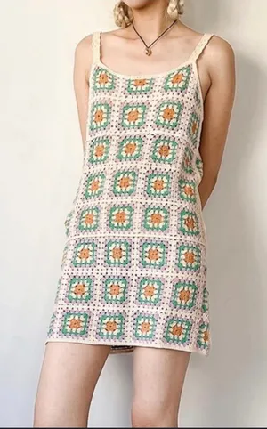 Storets Beverly Crochet Mini Dress S/M thumbnail 1