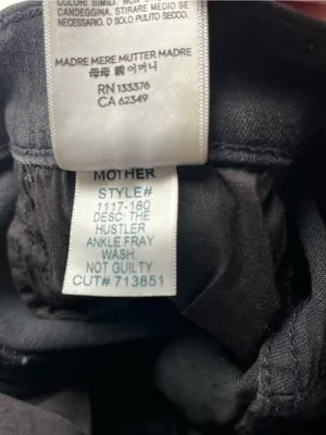 Mother The Hustler‎ Ankle Fray Women's 28 Black Not Guilty Bootcut Denim Jean thumbnail 6