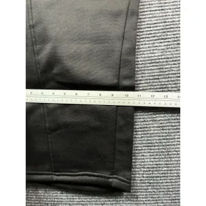 Womens Black Wide Leg Fleece Lined Sweatpants High Waist Drawstring Size Medium thumbnail 7