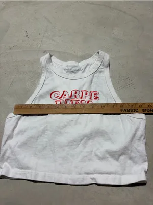 Spiritual gangster Carpe Diem White Crop Tank medium thumbnail 9