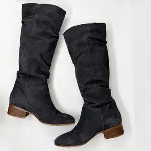 [Steve Madden] Gray Pondrosa Suede Leather Tall Knee High Slouchy Boots Size 9 thumbnail 2