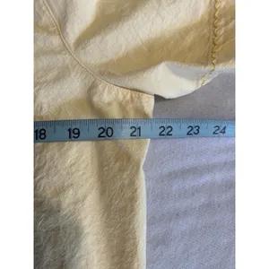 Yellow‎ Boho Button Up Embroidery Beads Summer Collar Shirt Size Large thumbnail 5