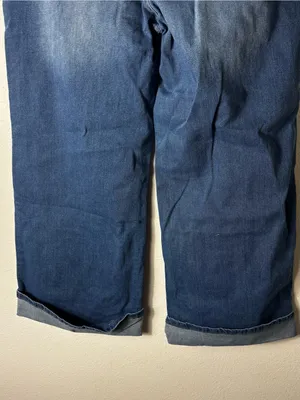 IHYXUO Distressed Wide Leg Cropped Jeans Size XXL NWT thumbnail 5