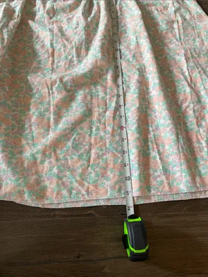 Vintage Handmade Pastel Floral Print Nightgown House Dress, Size Medium *flaw thumbnail 4