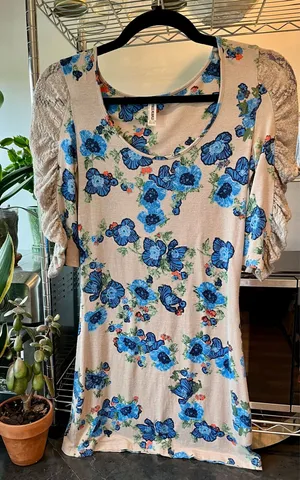 Free People Cream Floral Dress thumbnail 4