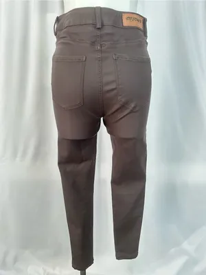 Studio F Brown Coated High-Rise Skinny Pants (1423) thumbnail 3