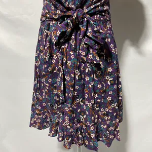 New Band Of The Free Floral Print Crossover Waist Mini Dress Purple Size Medium thumbnail 15