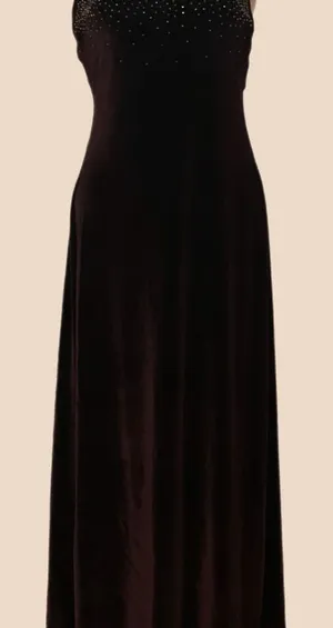 Victoria's Secret burgundy Maxi Dress with Embellished Bodice thumbnail 1