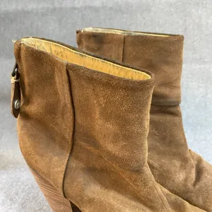Rag & Bone Women's 37 Newbury Ankle Boots‎ Distressed Brown Suede Heeled- FLAWED thumbnail 5