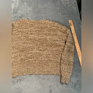 Madewell Cozy Marled Knit Sweater in Beige-Brown side buttons small thumbnail 12