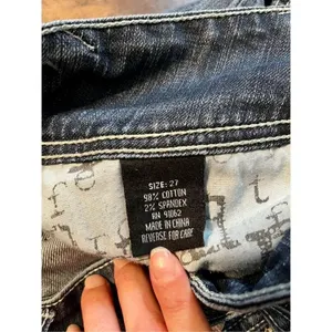 Standards & Practices 3 Button Close Boot Cut Size 27 Jeans Blue thumbnail 9