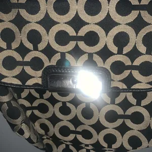Vintage coach double c logo black shoulder bag thumbnail 3