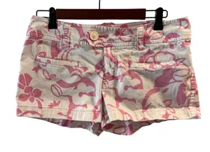American Eagle Women’s Floral Print Short Shorts Size 6 thumbnail 1