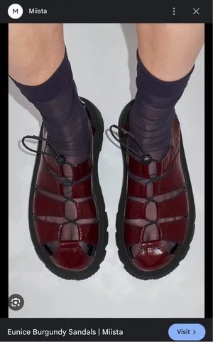 Miista burgundy sandals Red Size 6.5 thumbnail 4