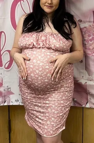 Pink Baby Shower Dress Size XL thumbnail 1