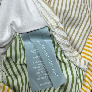 Antonio Melani x The Nat Note High Waist Striped Swim Bikini Top & Bottom Small thumbnail 3