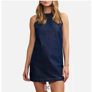Nobody’s Child Palermo Racer Denim Dress Blue Sleeveless Mini Size 6 thumbnail 11