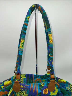 Handmade Victorian Garden Floral Cotton Canvas Tote Large Zippered Shoulder Bag thumbnail 7