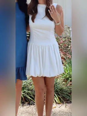 Abercrombie White Sleeveless Open-Back Mini Dress thumbnail 6