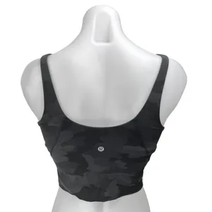 Lululemon Align Black Camo Camouflage Army Sleeveless Sports Bra Crop Tank Top 2 thumbnail 2