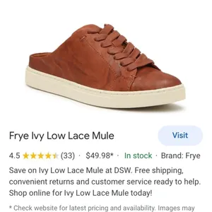 Frye‎ Ivy low lace mule leather sneakers size 9.5 thumbnail 10