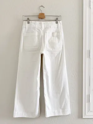 Anthropologie Maeve Colette White Wide-Leg High-Rise Jeans Size 27 Petite thumbnail 4