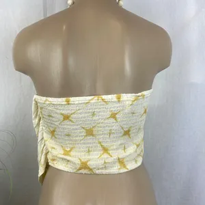Aerie Ivory Print Sleeveless Handkerchief Asymmetric Crop Top XL thumbnail 3