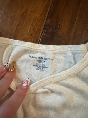 Brandy Melville White Short Sleeve Tee thumbnail 2