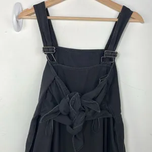 Gilli Black Jumpsuit adjustable straps back ties size Medium Cotton thumbnail 5