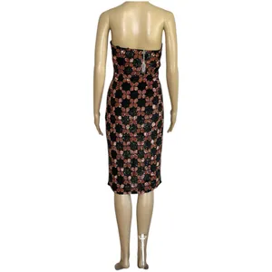 RETROFÊTE Jacqueline Sequin Dress, Black/Pink, Small thumbnail 11